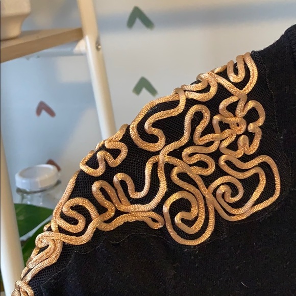 H&M gold decor sweater dress size 8 lightweight - Picture 3 of 4